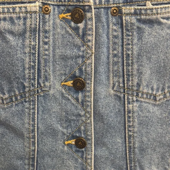 Liz Claiborne Vintage Denim Vest, S, Cottagecore 90s Classic - Picture 4 of 9